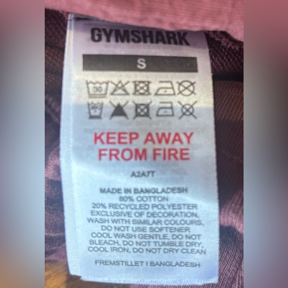 Gymshark Maroon Crest Joggers Sweatpants Small - Picture 6 of 6